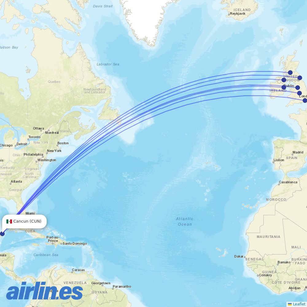  at CUN route map
