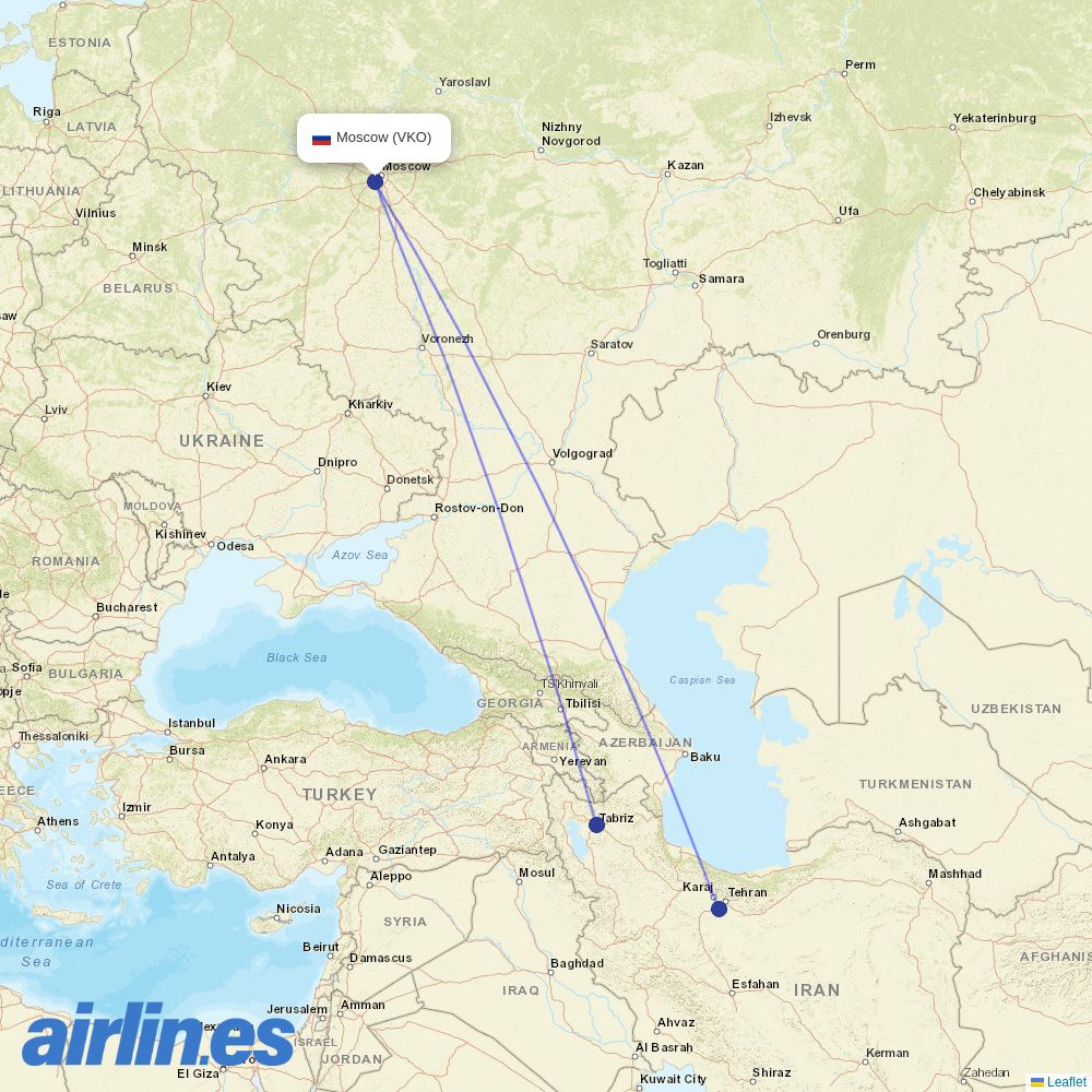  at VKO route map