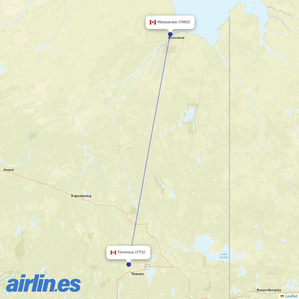 at YTS route map